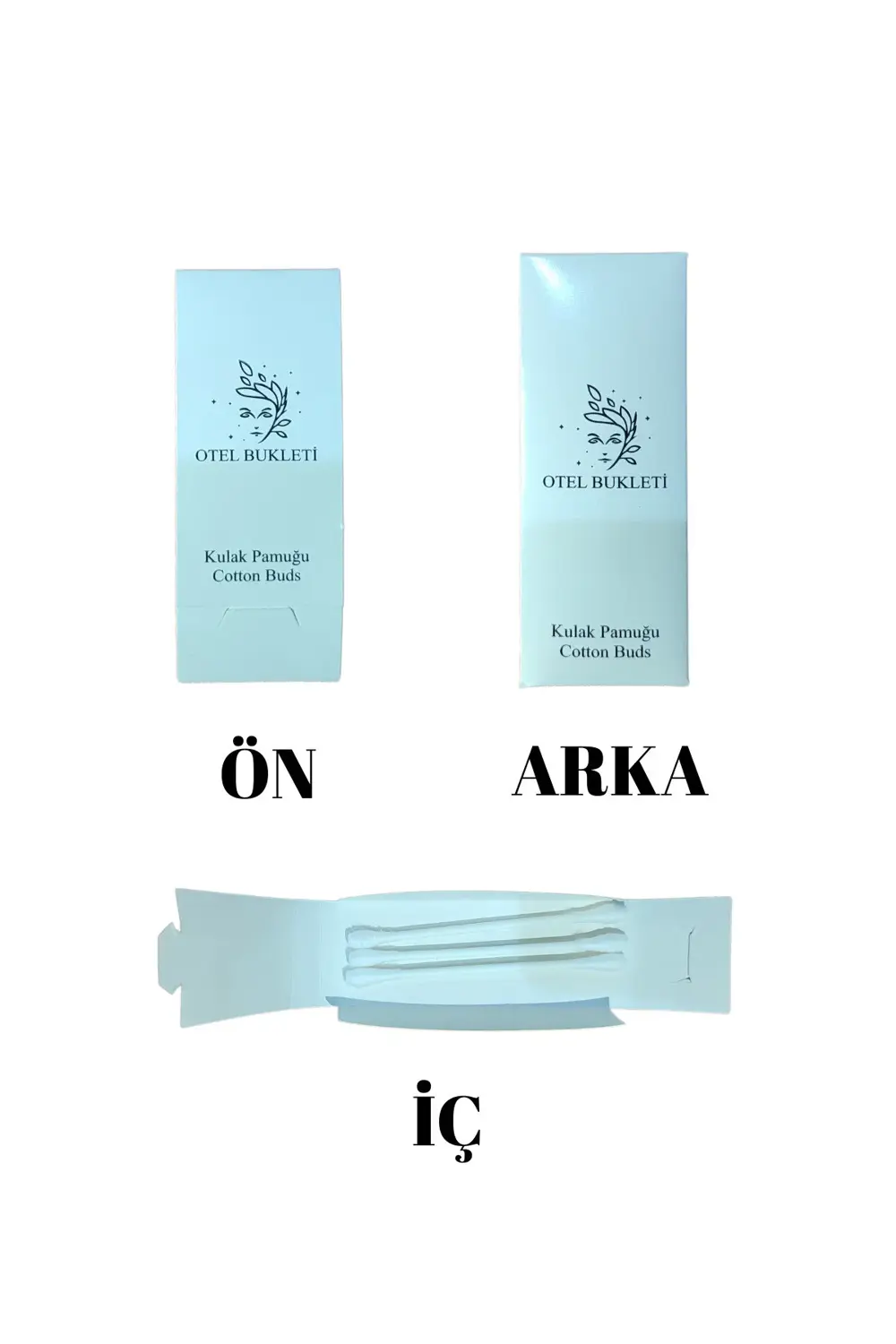 Otel Tipi Kulak Pamuğu 3'lü Paket Kulak Çubuğu Kulak Temizleyici
