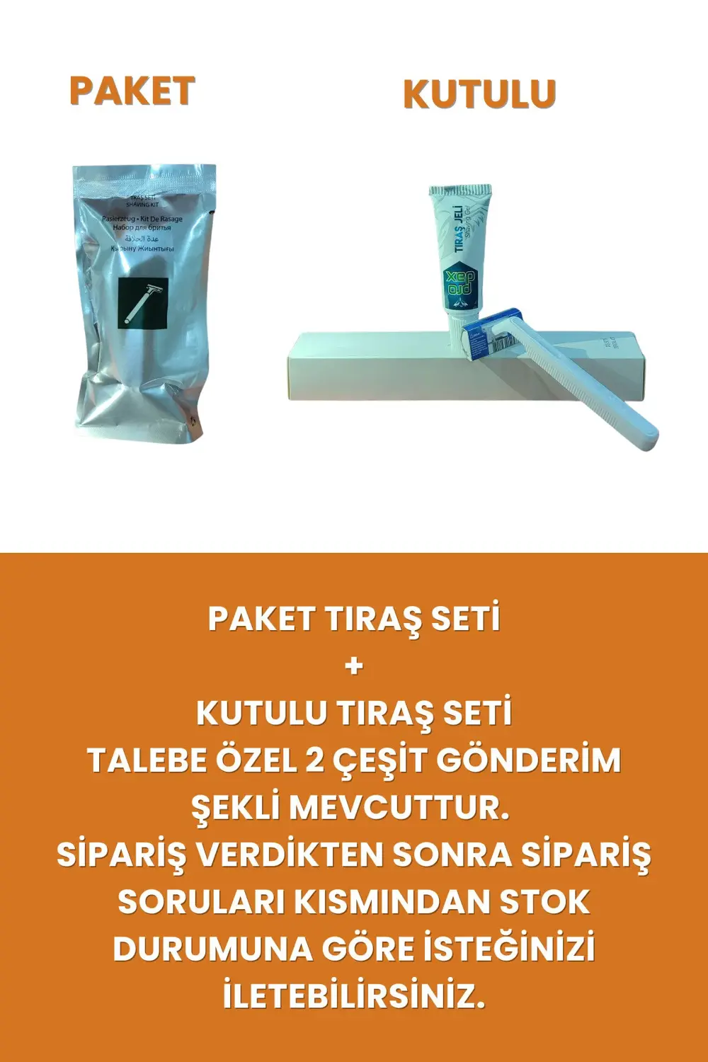 Otel Tipi Tıraş Seti (Kutulu-Paket) X 50 Adet