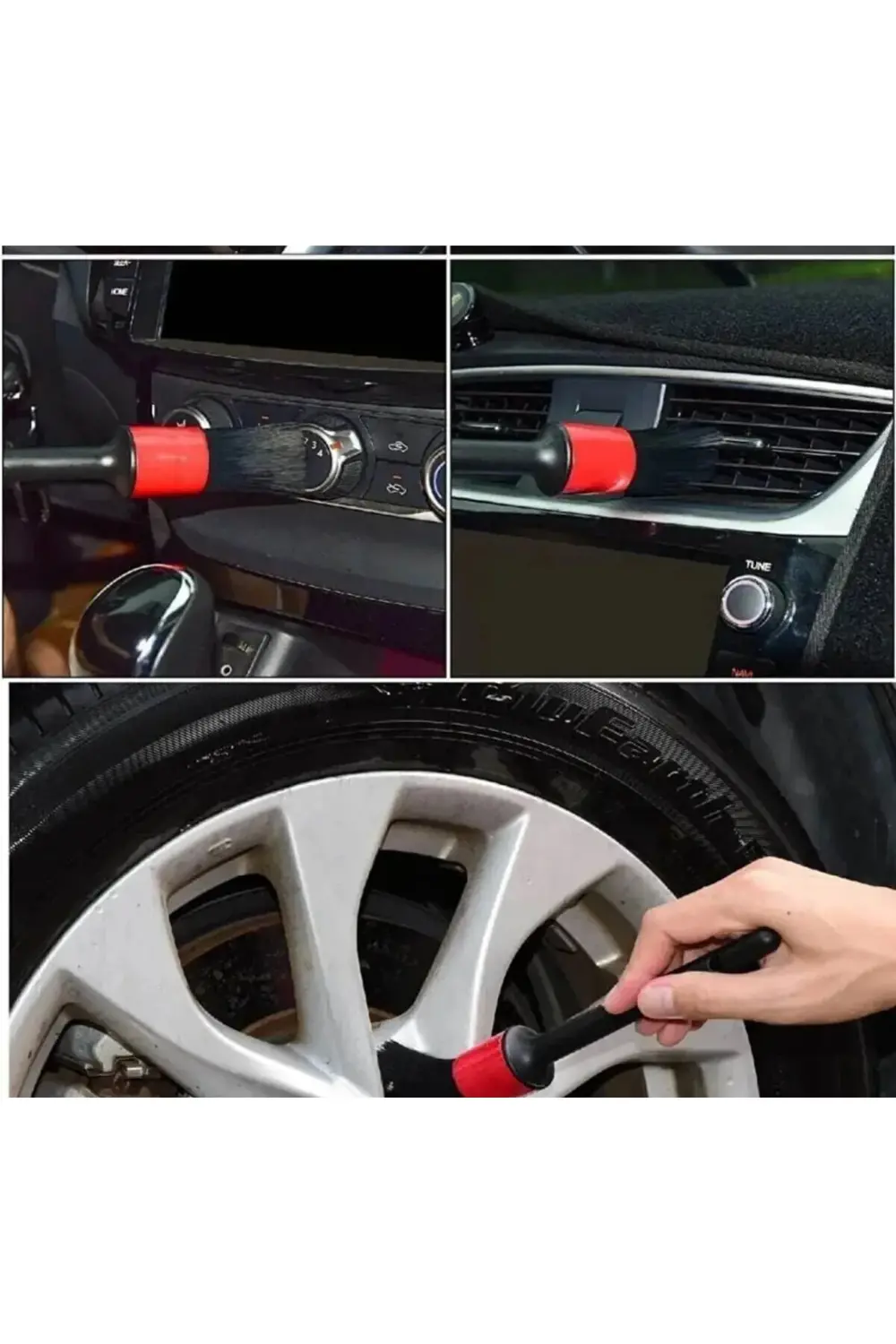 Oto araç detaylı temizlik fırça seti 5’li oto araba yıkama klima