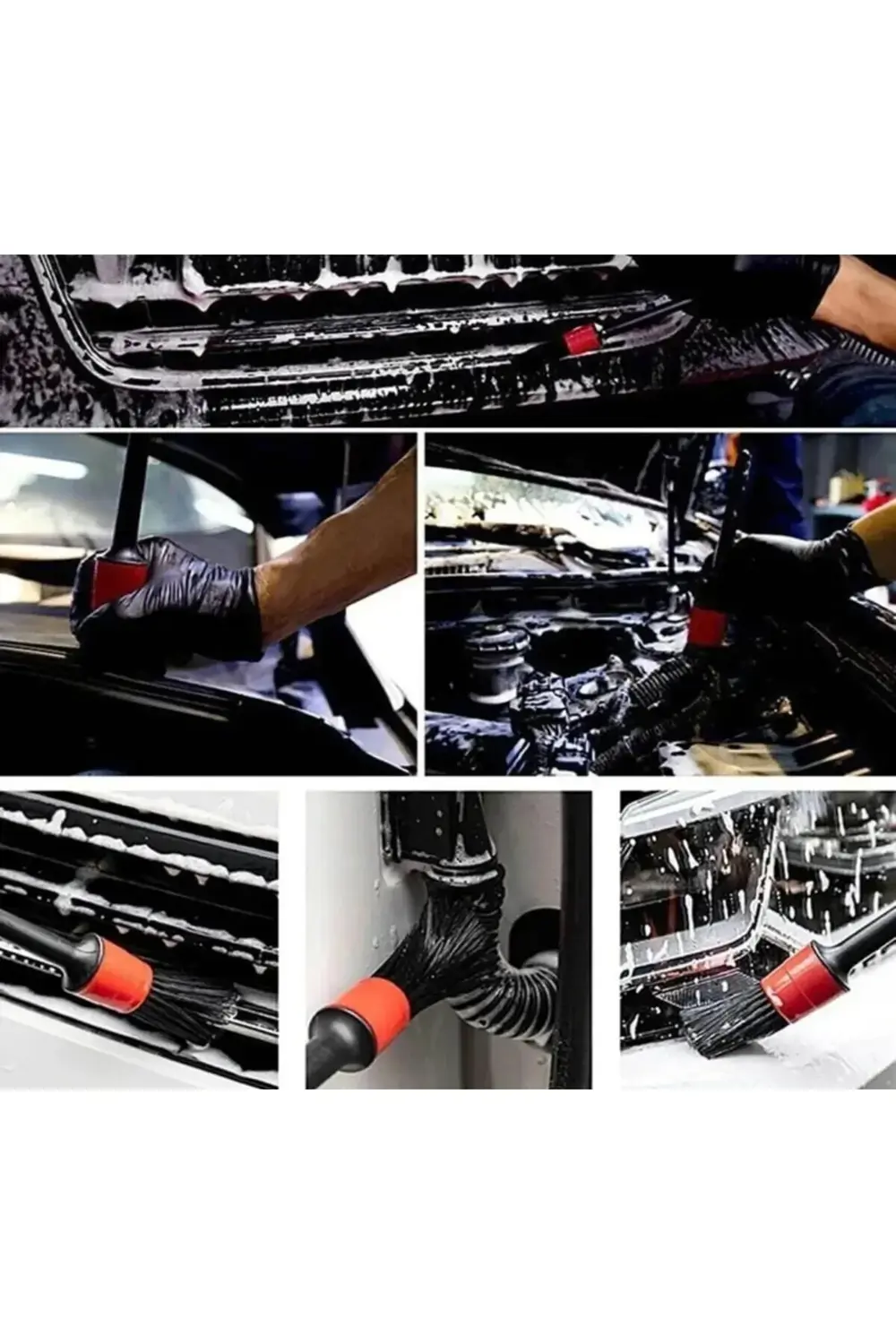 Oto araç detaylı temizlik fırça seti 5’li oto araba yıkama klima