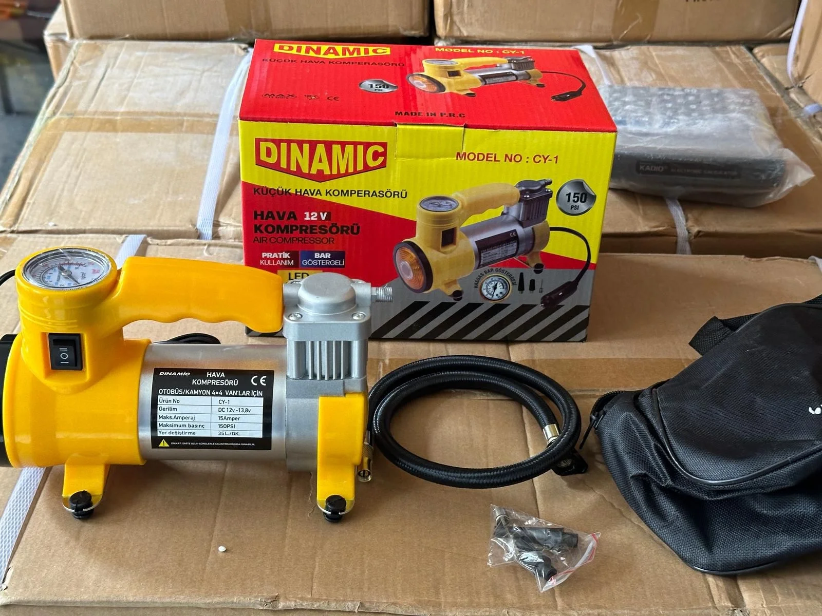 Oto - Araç Hava Kompresörü Kamyon - Otobüs - Dc/12v-13.5v - 15amp - 150psı - Bar Gösterge - Led Aydınlatma Cy-1  Bx40 Fiyatı, Yorumları ve Özellikleri