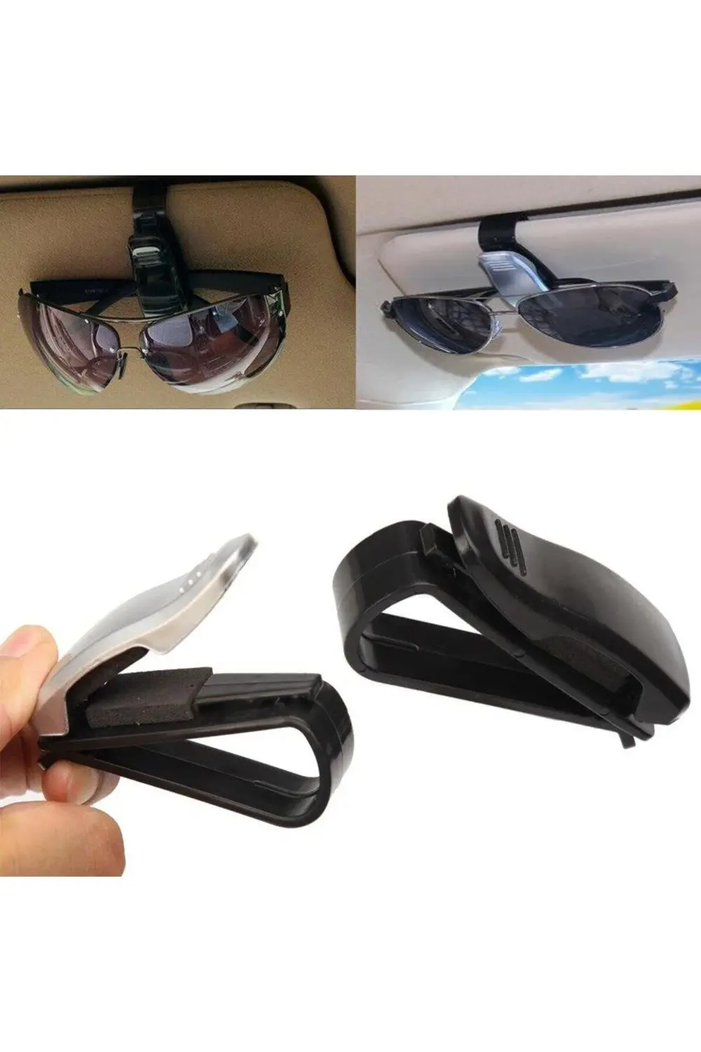Oto Araç Içi Araba Gözlük Tutucu Mandal Klips Araba Güneş Gözlüğü