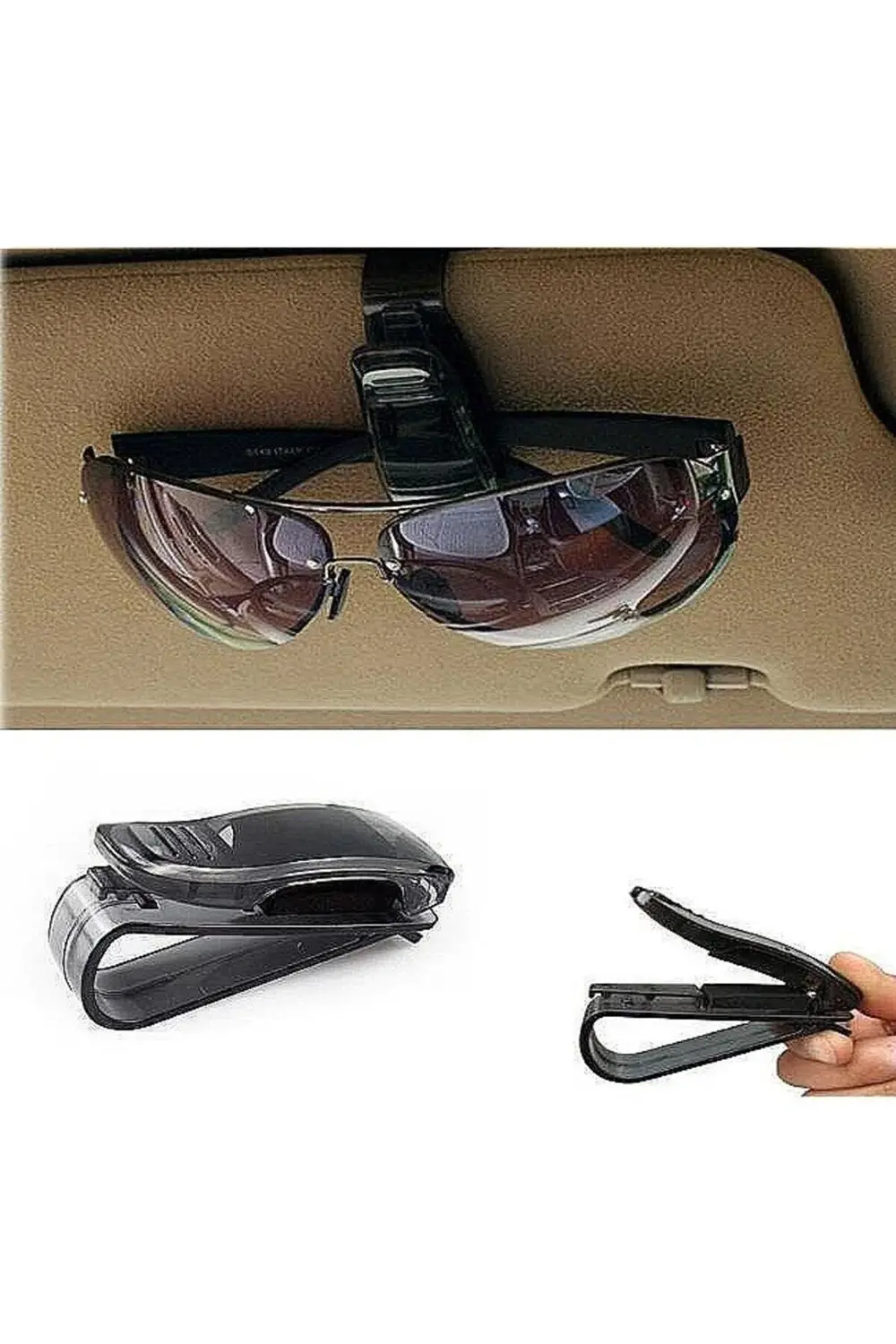 Oto Araç Içi Araba Gözlük Tutucu Mandal Klips Araba Güneş Gözlüğü