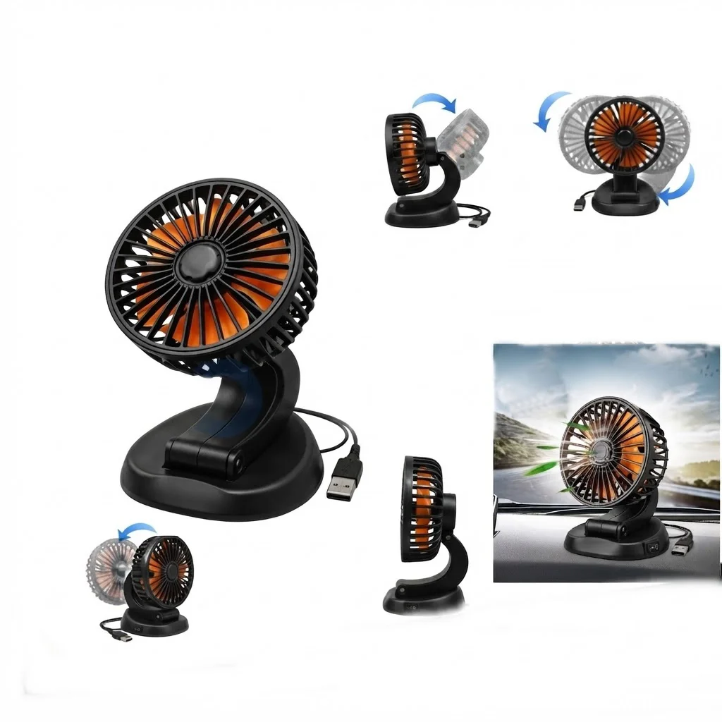 Oto Araç İçi Tek Fanlı Vantilatör USB Çıkışlı 12V Soğutucu Havalandırma Turuncu Siyah Oto Araç İçi Tek Fanlı Vantilatör USB Çıkışlı 12V Soğutucu Havalandırma Turuncu Siyah