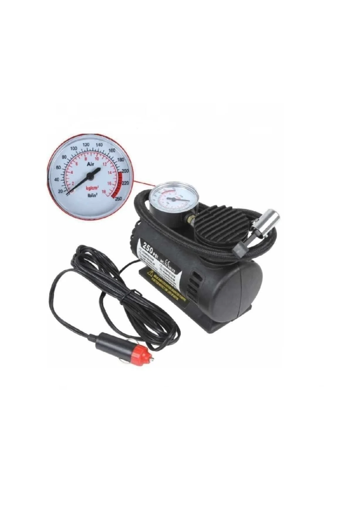 Oto Araç Mini Kompresör Hava Kompresörü 12 V 250 Psı Araba Hava Pompası Lastik Şişirici Taşınabilir Fiyatı, Yorumları ve Özellikleri