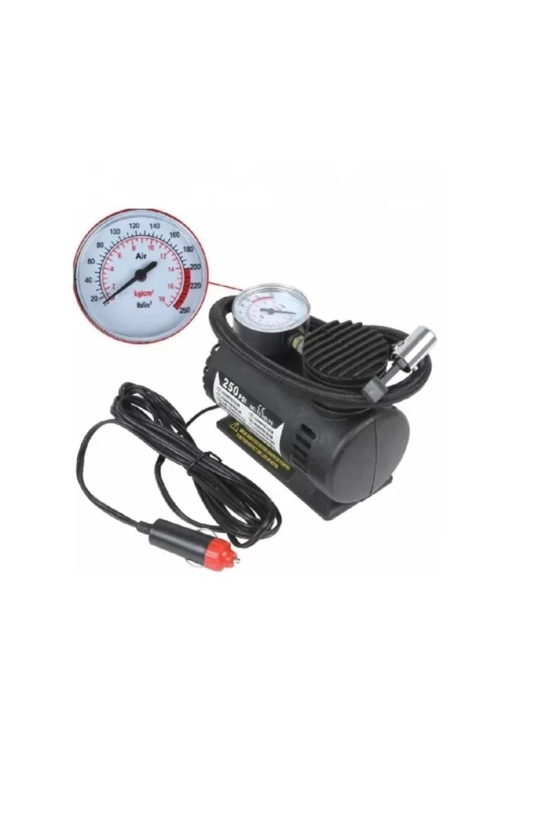 Oto Araç Mini Kompresör Hava Kompresörü 12 V 250 Psı Araba Hava Pompası Lastik Şişirici Taşınabilir ( Lisinya )
