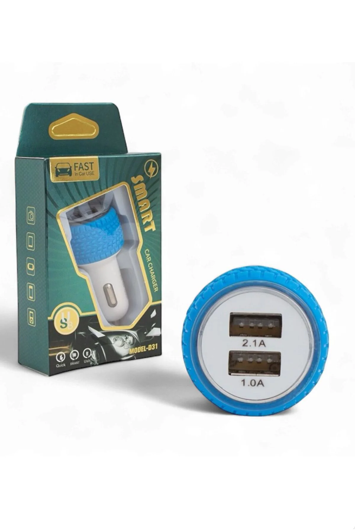 Oto Çakmaklık USB Şarj Adaptörü 5 Volt 2.1 Amper – Çift Girişli A