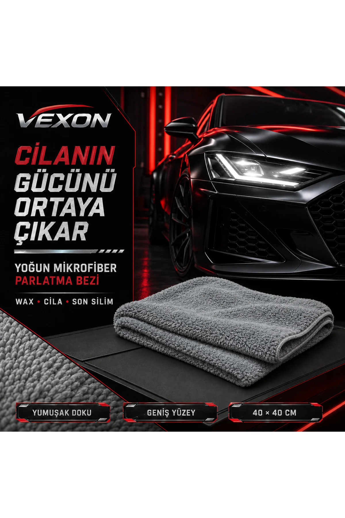 Oto Cila ve Parlatma Bezi 40 × 40 cm – Yumuşak Dokulu Araç Bakım ve Uygulama Bezi Oto Cila ve Parlatma Bezi 40 × 40 cm – Yumuşak Dokulu Araç Bakım ve Uygulama Bezi