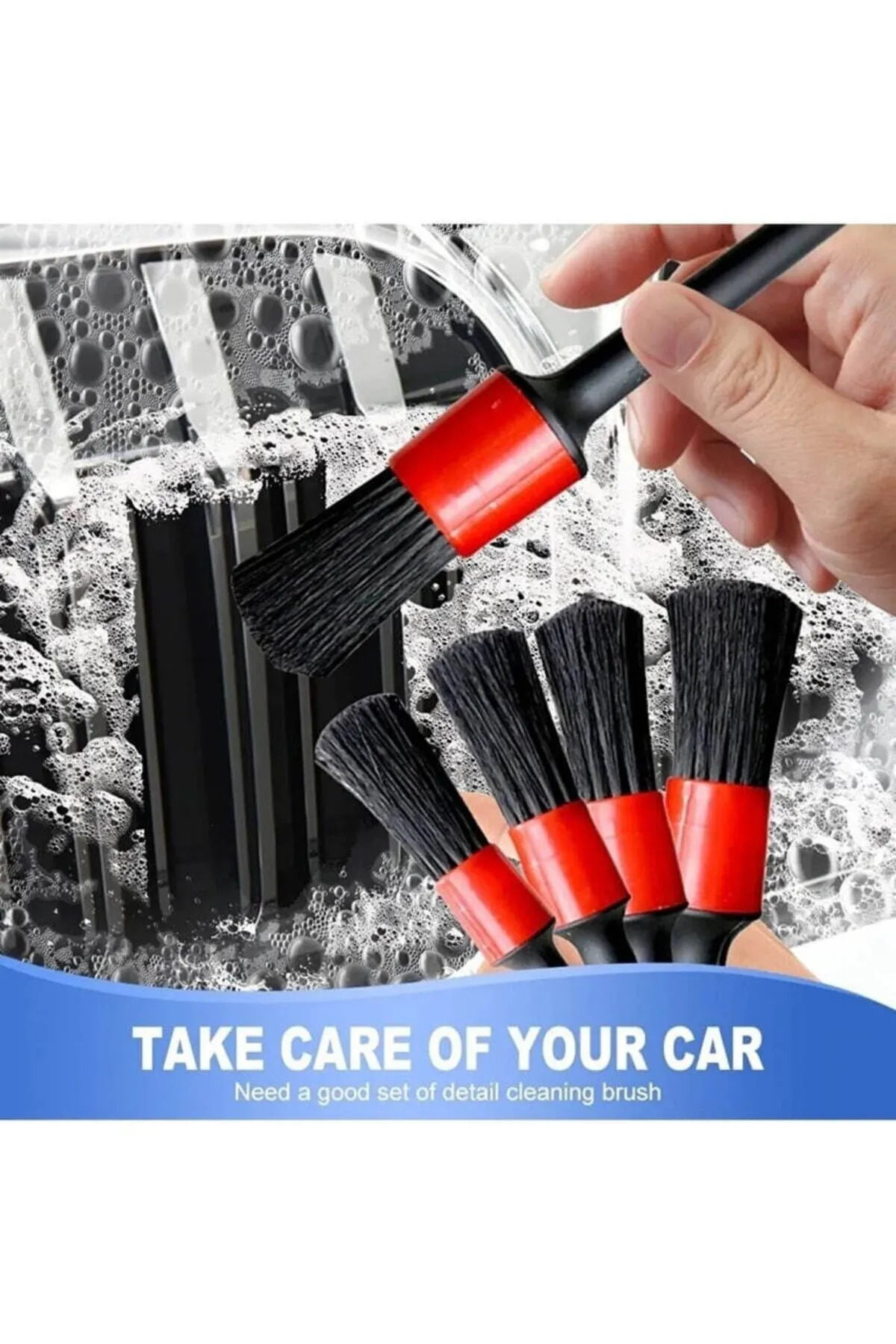 Oto Detay Fırçası Seti 5'li Kaliteli Detaylı Farklı Boyutlar, Pre
