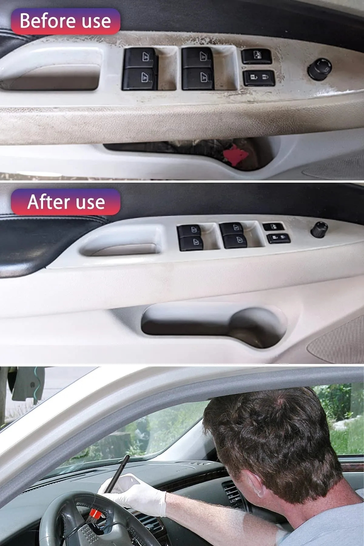 Oto Detay Fırçası Seti 5'li Kaliteli Detaylı Farklı Boyutlar, Pre