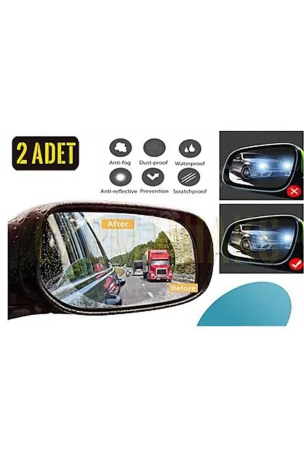 Oto Dış Ayna Yağmur Kaydırıcı Film