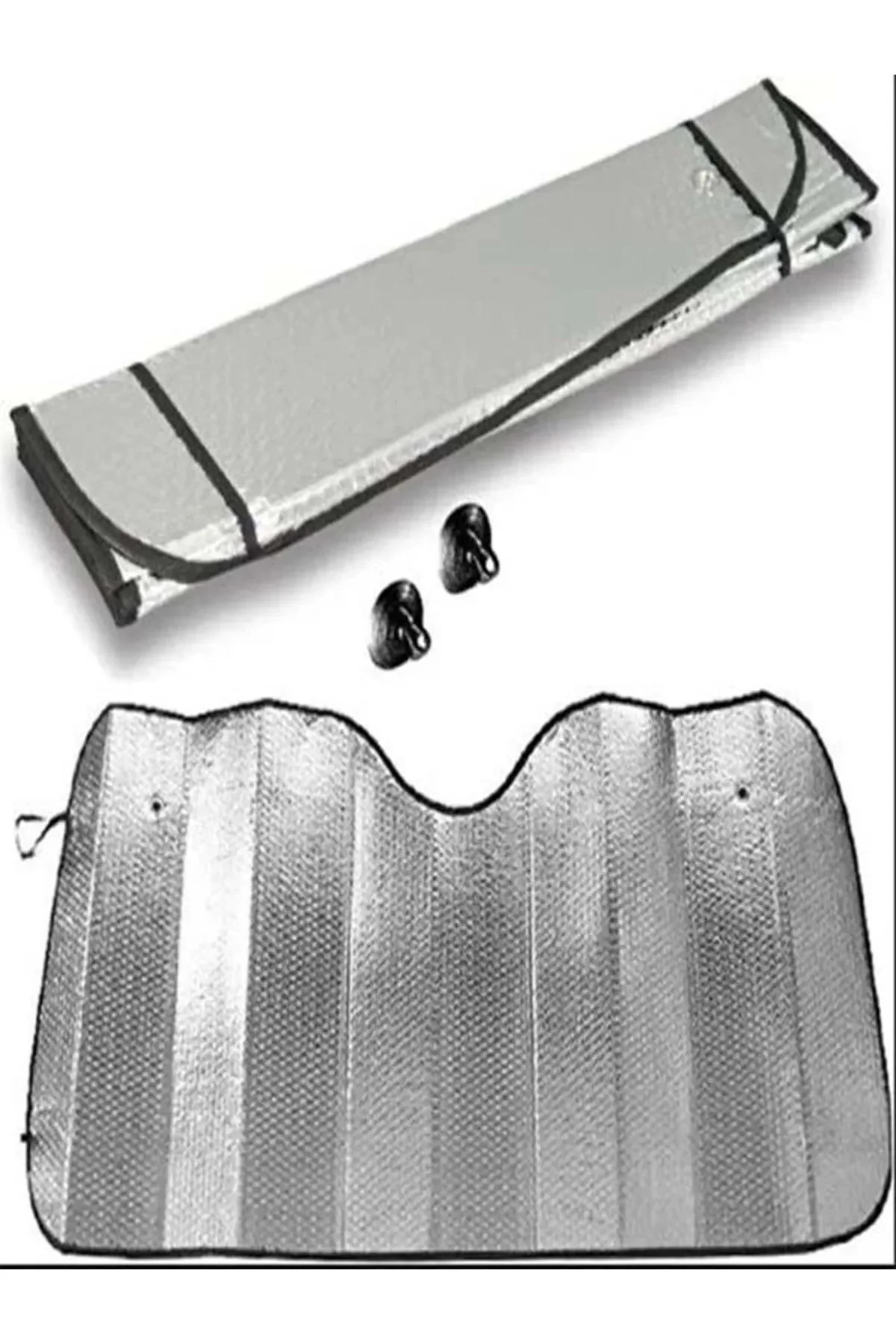 Oto Güneşlik Balonlu Çift Taraflı Alüminyum Folyo Kaplı Oto Güneş