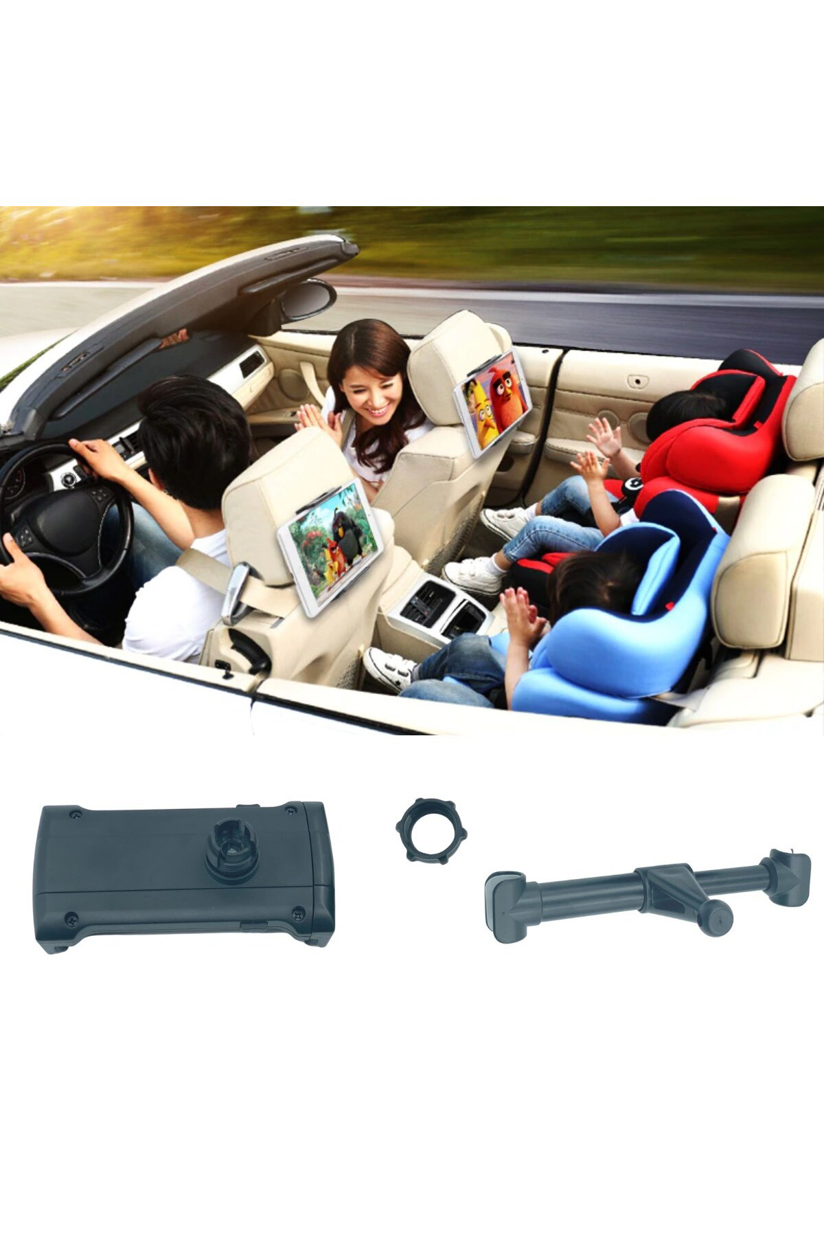 Ok Aksesuar Oto Koltuk Arkasi Telefon Tablet Tutucu Ayarlanabilir 360 Derece