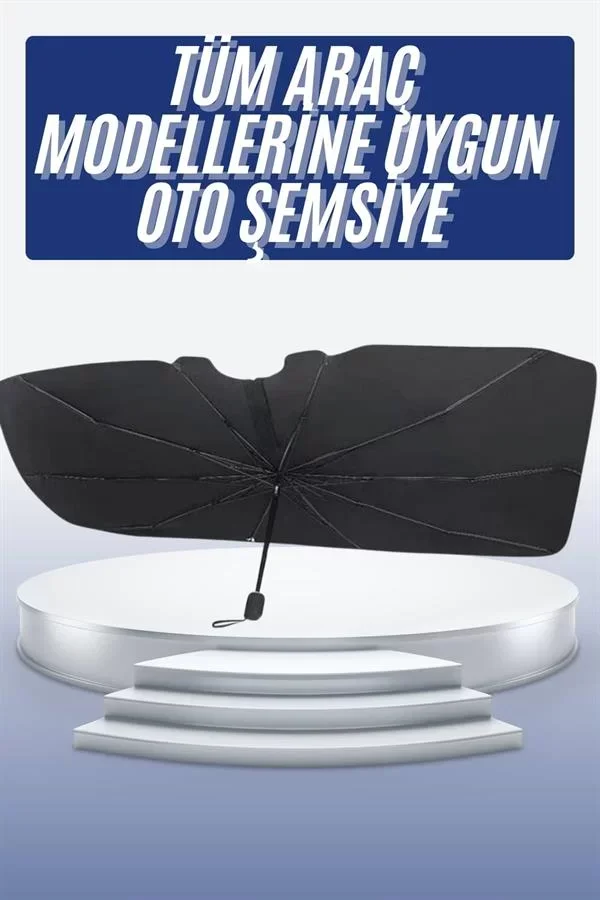 Oto Ön Cam Güneşliği Otomatik Katlanabilir Gölgelik Oto Cam Şemsiye - Lisinya
