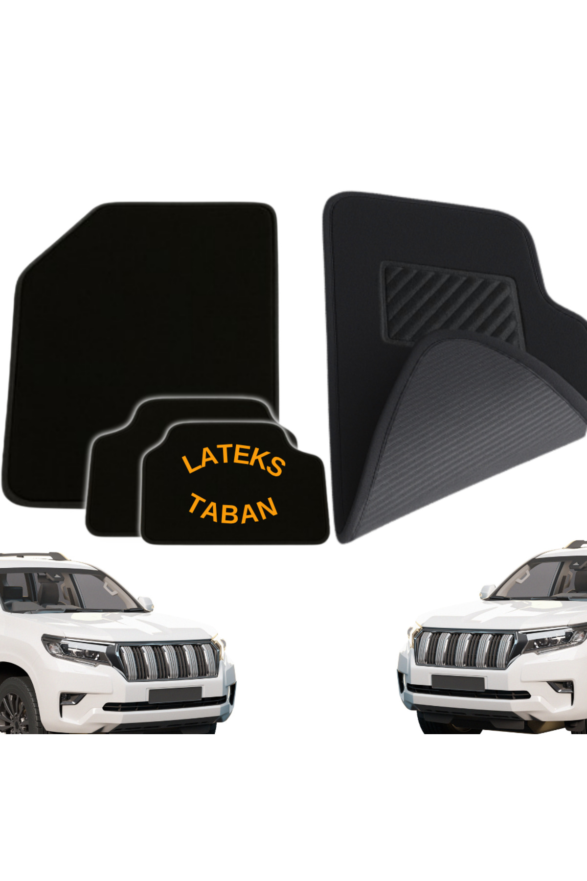 Oto Paspas Halı Lateks Kaymaz Taban Yıkanabilir Silinebilir Tüm A