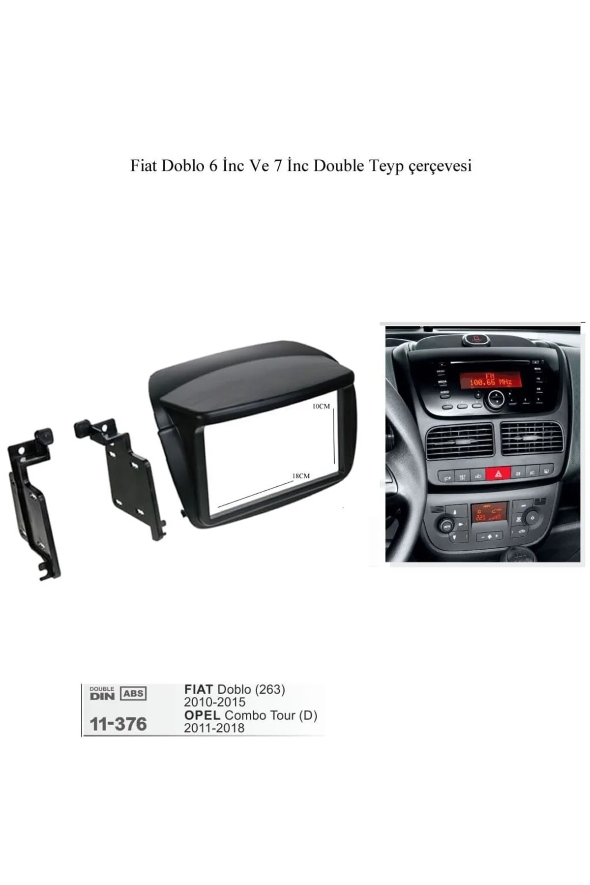 Oto Teyp Çerçeve Fiat Yeni Doblo