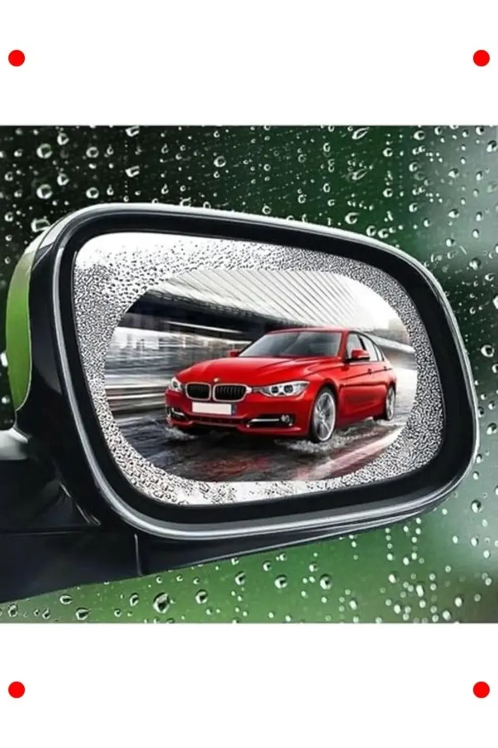 Oto Yan Ayna Yağmur Kaydırıcı & Buğu Önleyici Film (2'li)