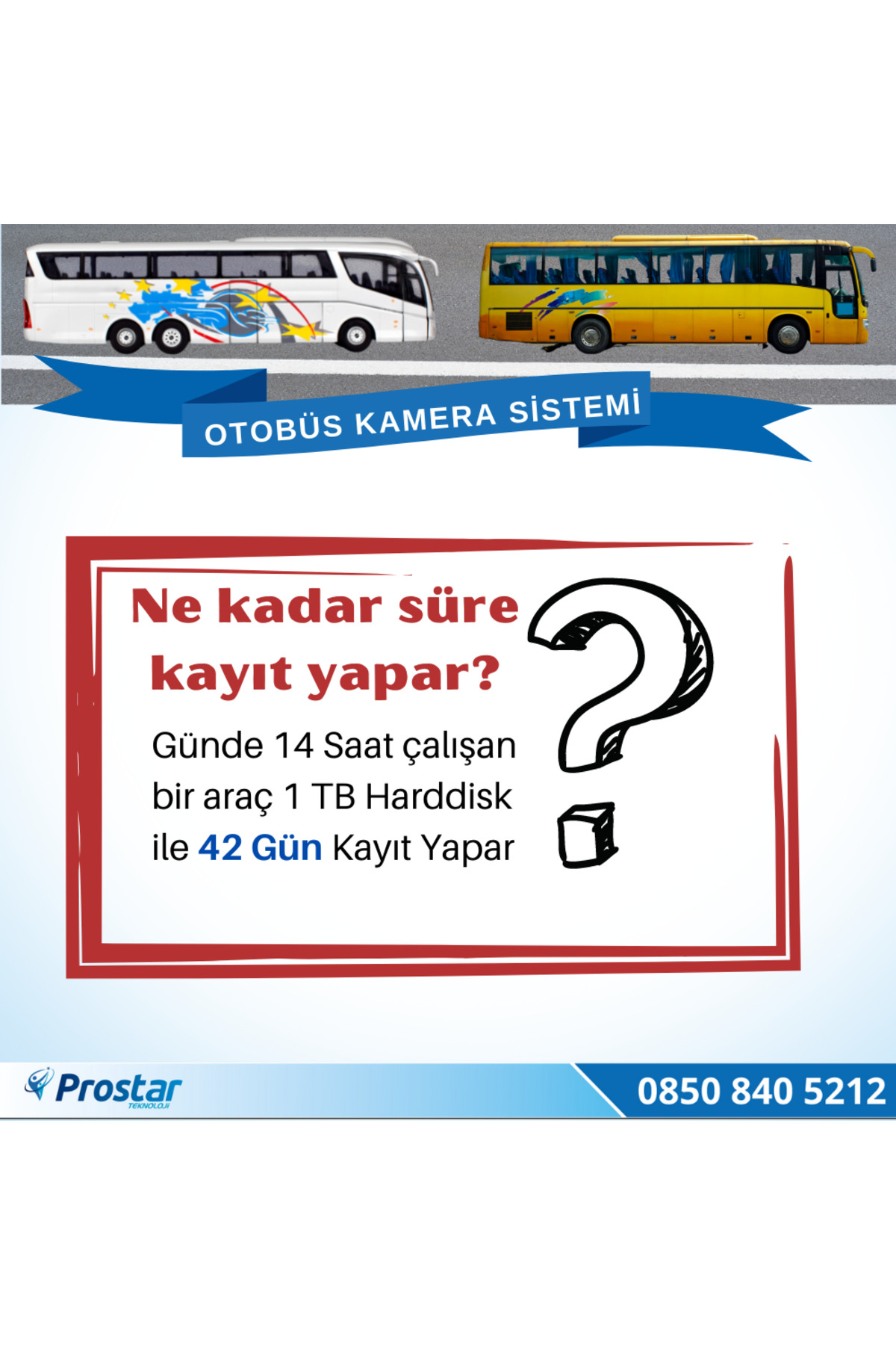 Navistar Otobüsler İçin Kayıtlı 4 Kameralı 1 Tb Harddiskli Kamera Seti