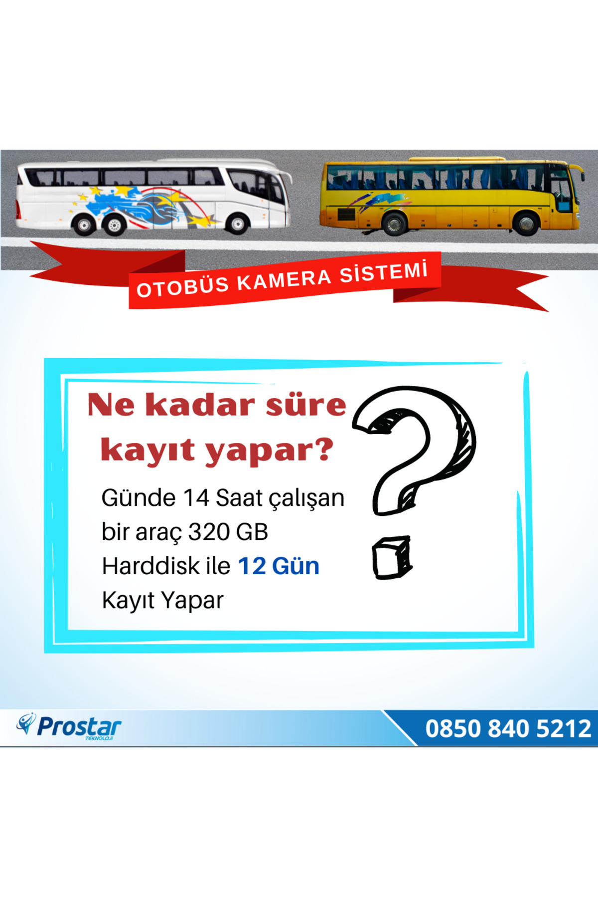 Navistar Otobüsler İçin Kayıtlı 4 Kameralı 320 Gb Harddiskli Kamera Seti