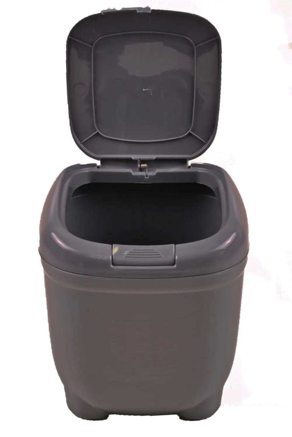 Otomatik Açılabilir Kapaklı Dekoratif Pratik Çöp Kovası (Gri) (47