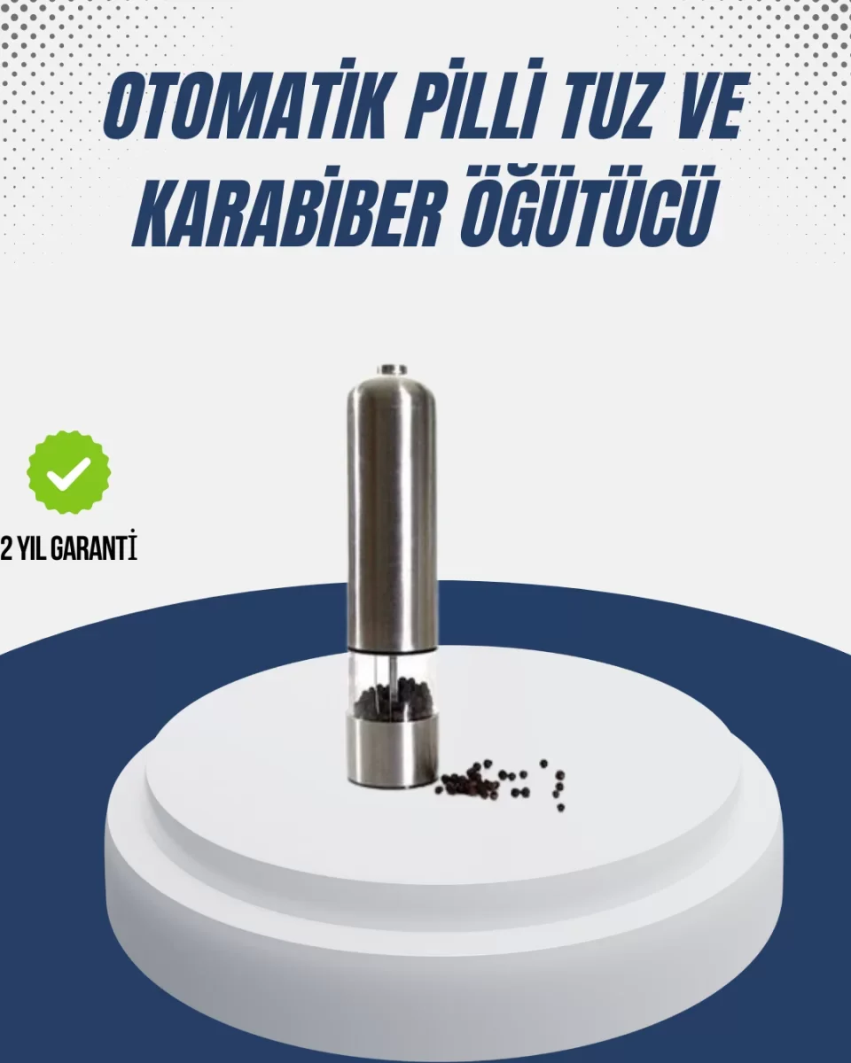 Otomatik Baharat Değirmeni Paslanmaz Gövde Ergonomik Tasarım - Li