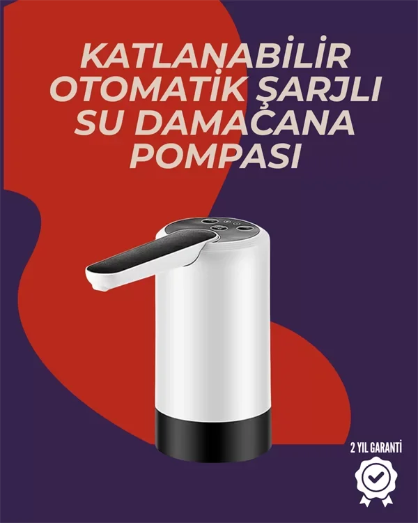 Otomatik Damacana Su Pompası | 40-80 Saniye Zaman Ayarlı | %90 Aç