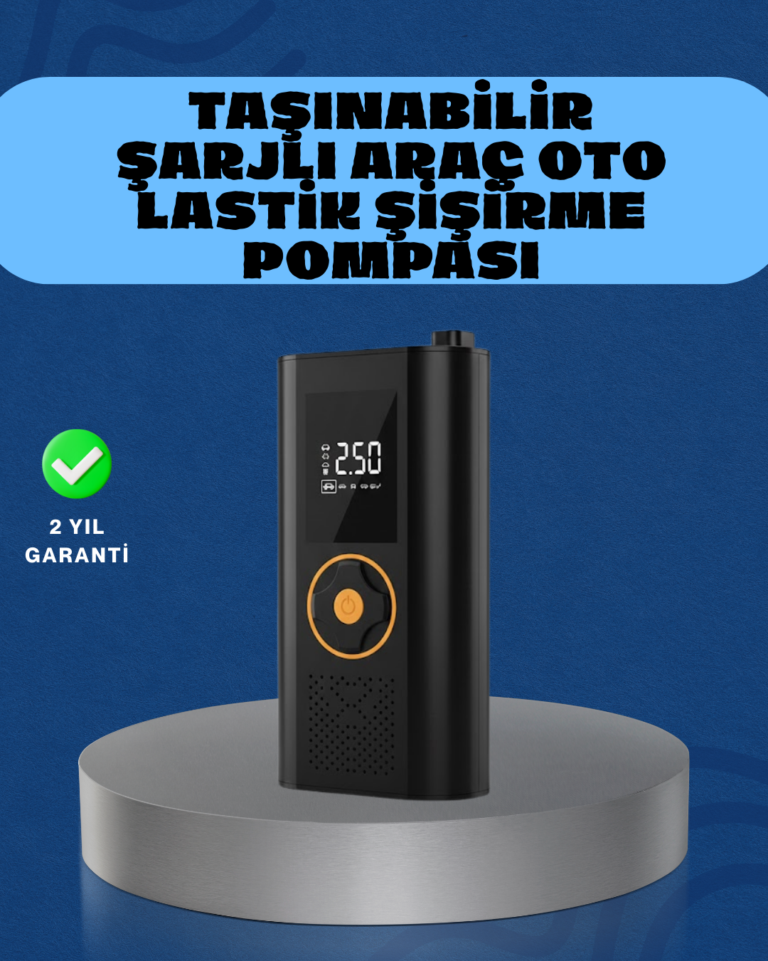 Otomatik Duran Dijital Hava Pompası Kompakt ve Taşınabilir Tasarı