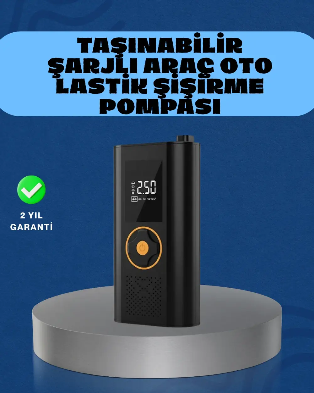 Otomatik Duran Dijital Hava Pompası Kompakt ve Taşınabilir Tasarı