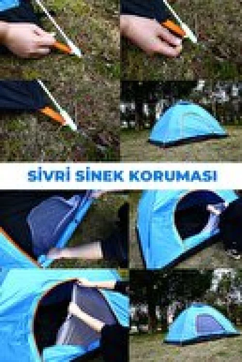 Otomatik Hada Açılan Su Geçirmez Çadır 4 Kişilik