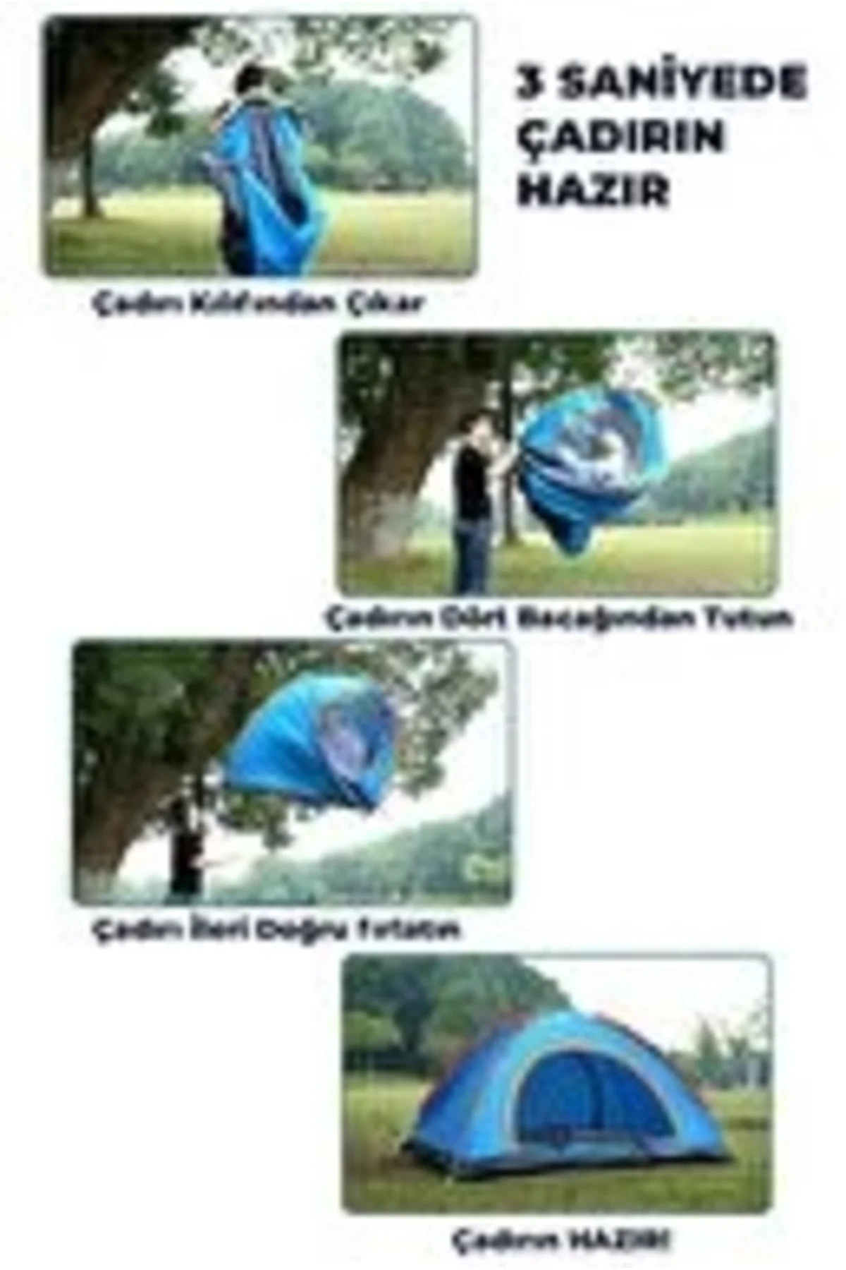 Otomatik Havada Açılan Su Geçirmez Çadır 4 Kişilik - Lisinya