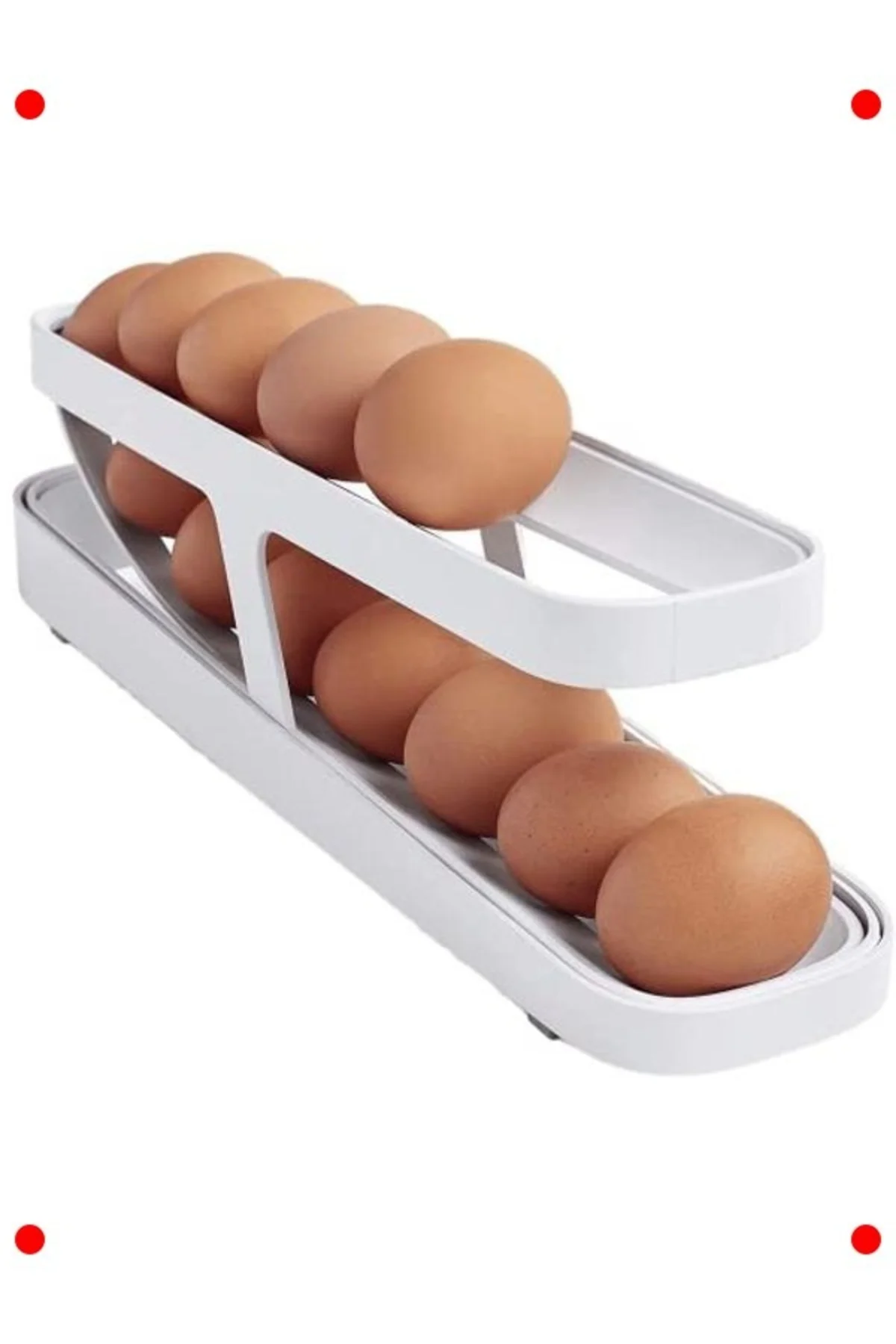 Otomatik İki Katlı Yumurta Standı - Buzdolabı Düzenleyici