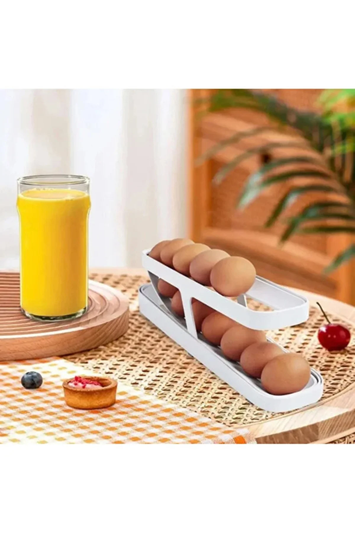 Otomatik İki Katlı Yumurta Standı - Buzdolabı Düzenleyici