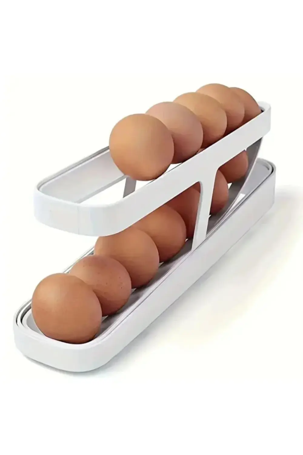 Otomatik İki Katlı Yumurta Standı - Buzdolabı Düzenleyici