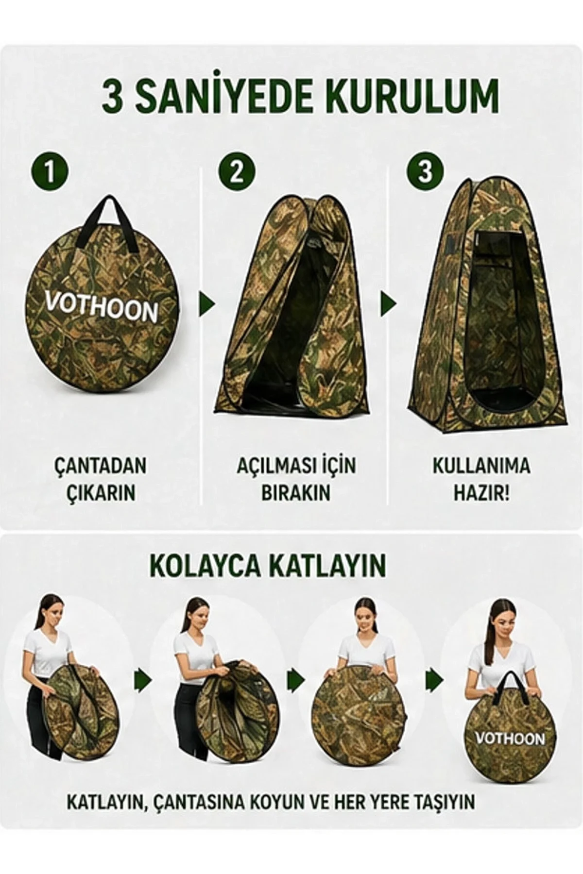 Otomatik Kabin Giyinme Çadırı 120x120x190 Cm Üst Havalandırma Yan Pencereli Duş &amp; Wc Çadırı Fiyatı, Yorumları ve Özellikleri