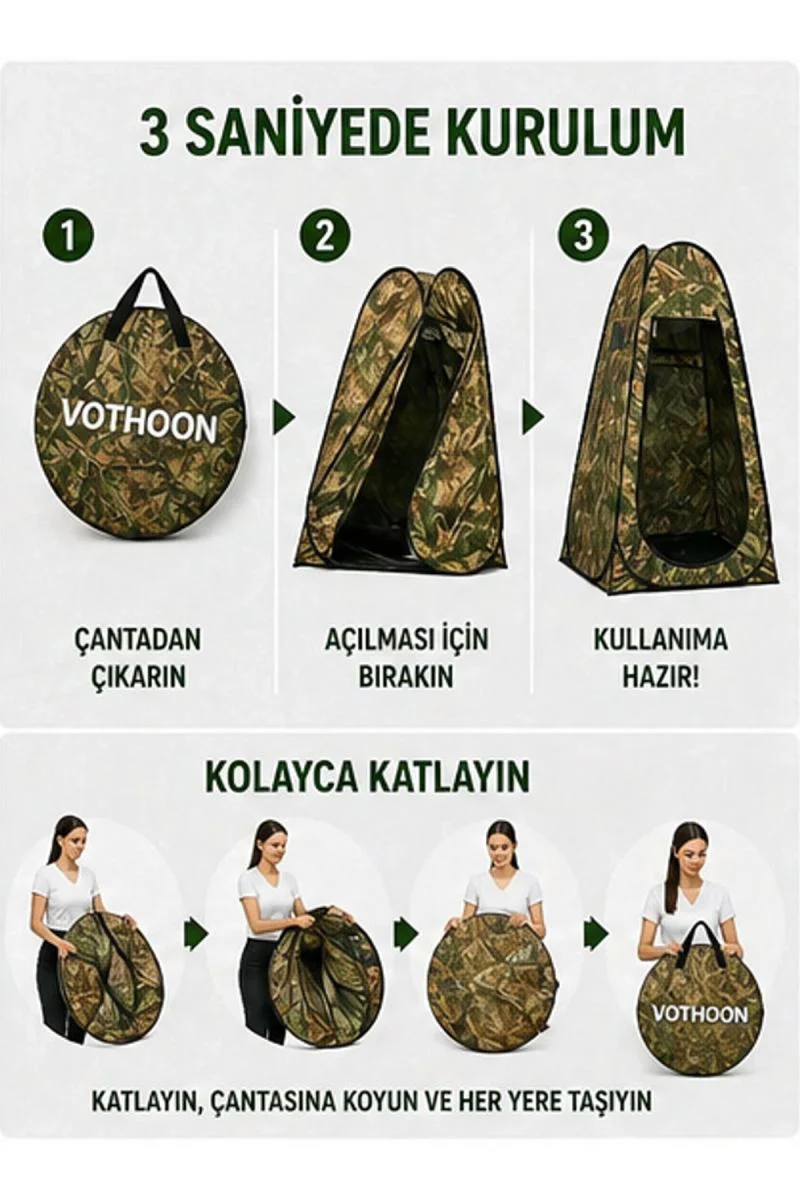 Otomatik Kabin Giyinme Çadırı 120x120x190 Cm – Duş & WC Çadırı, Soyunma Kabini Fiyatı, Yorumları ve Özellikleri