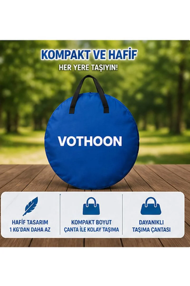 Otomatik Kabin Giyinme Çadırı 120x120x190 Cm – Mavi Duş & WC Çadırı, Üst Havalandırmalı Fiyatı, Yorumları ve Özellikleri