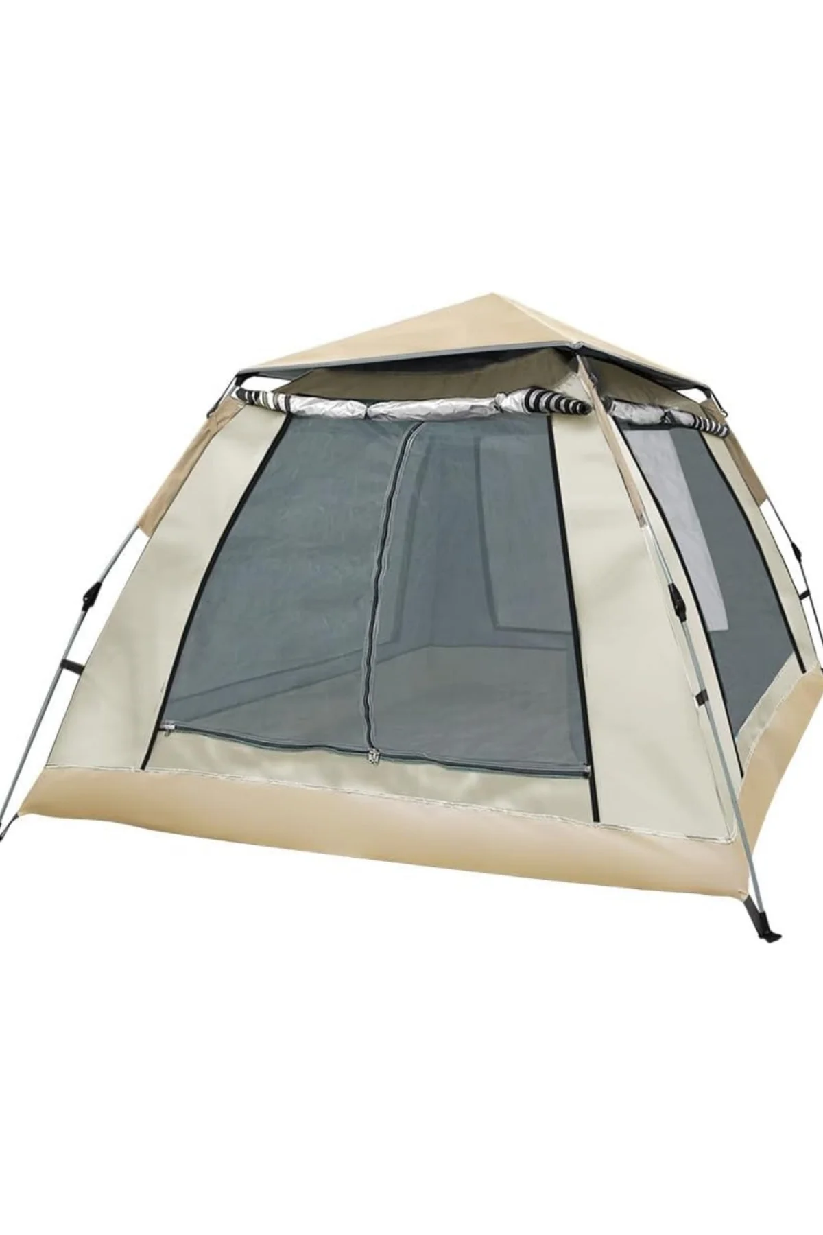 Otomatik Kamp Çadırı 240x240x160 cm 6 Kişilik Geniş Hacimli Güneşlikli - Lisinya