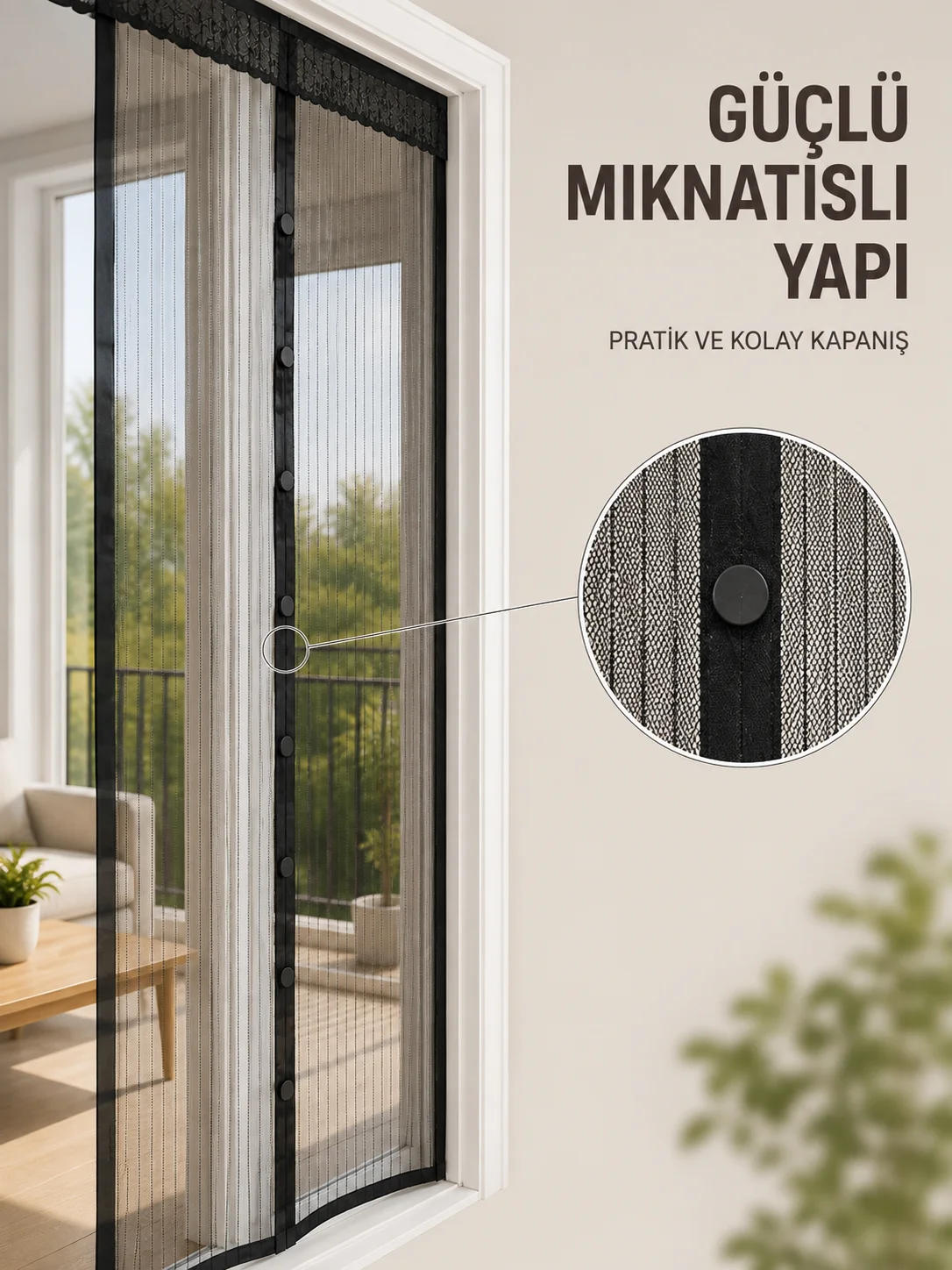 Otomatik Kapanan Mıknatıslı Sineklik Kapı Filesi Pratik Geçişli Siyah Model Fiyatı, Yorumları ve Özellikleri