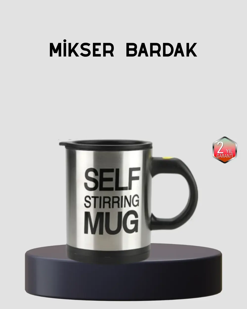 Otomatik Karıştıran Akıllı Kupa – Paslanmaz Çelik, Isı Korumalı
