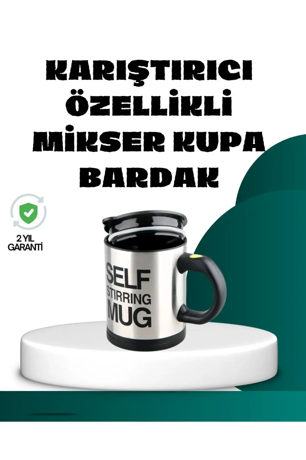 Otomatik Karıştırmalı Termos Kupa | USB Şarjlı ve Ergonomik Tasar