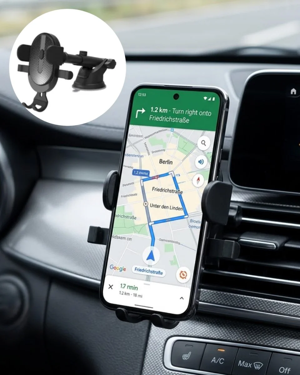 Otomatik Kilitli 360 Derece Araç Havalandırma Telefon Tutucu