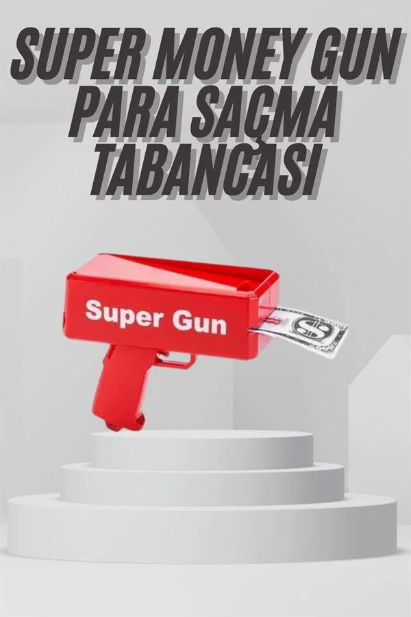 Otomatik Kırmızı Para Atma Tabancası - Eğlenceli Saçma Para Oyuncak ve Takım Oyunu Aracı