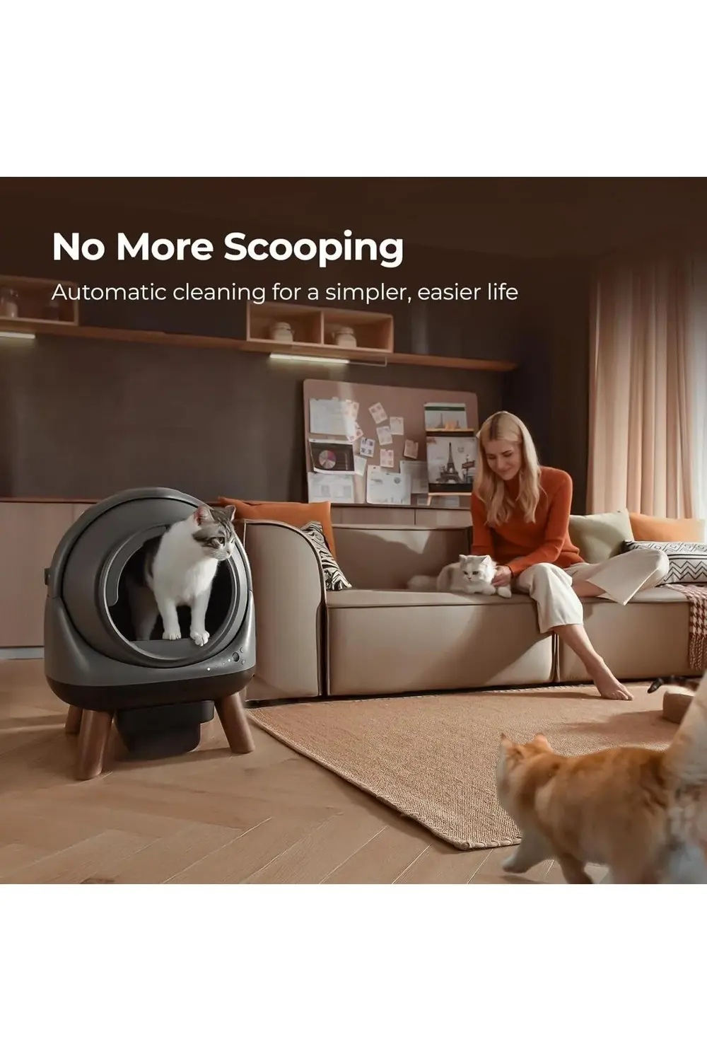 Otomatik Koku Kontrollü Akıllı Kedi Tuvaleti