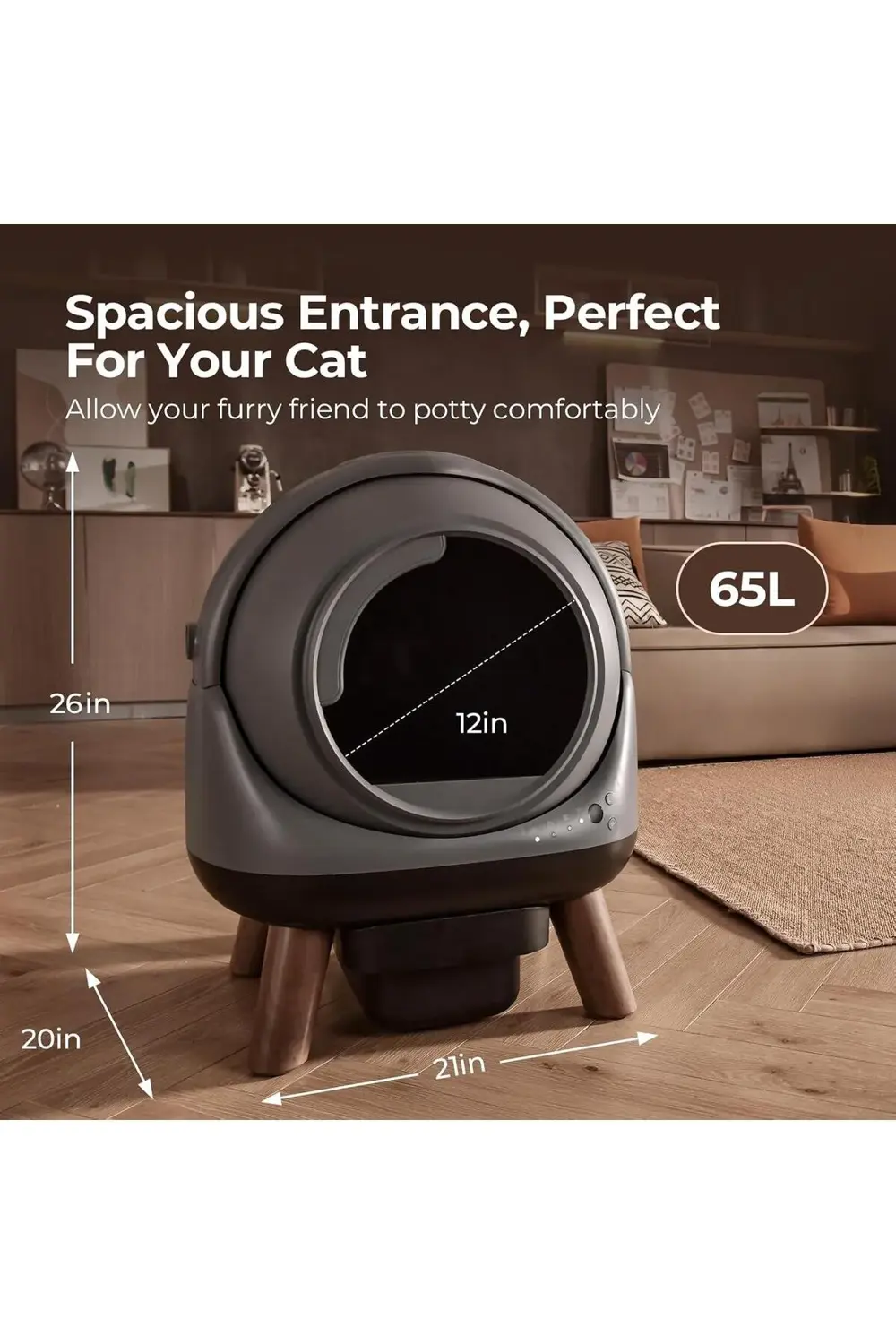 Otomatik Koku Kontrollü Akıllı Kedi Tuvaleti