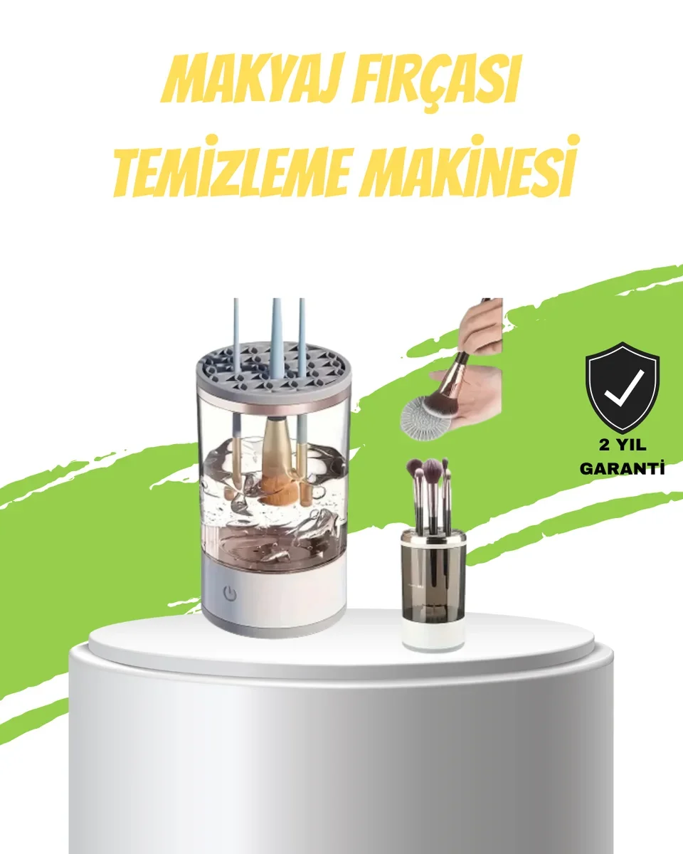 Otomatik Makyaj Fırçası Temizleyici Sonik Teknoloji - USB Şarjlı Fırça Hijyen Sistemi