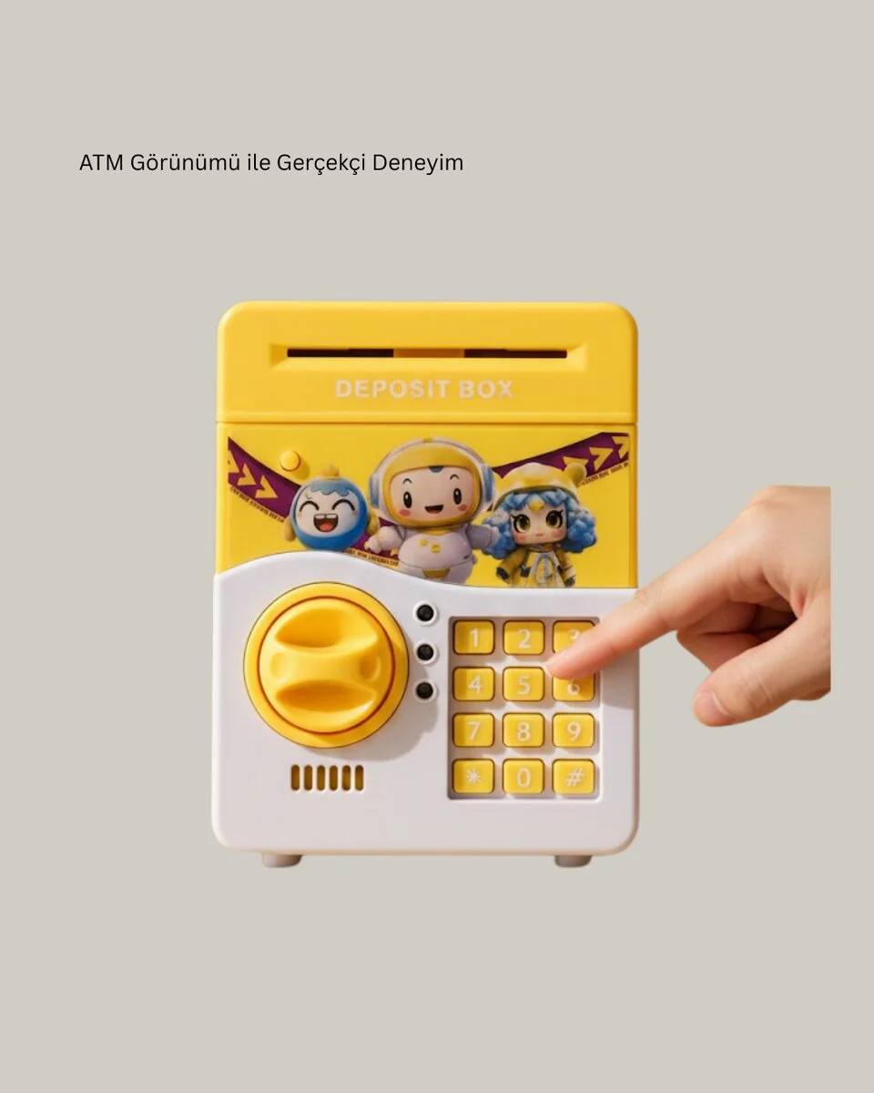 Otomatik Para Çeken Şifreli Kumbara - ATM Tarzı Tasarım ve Güvenli Şifreli Sistem