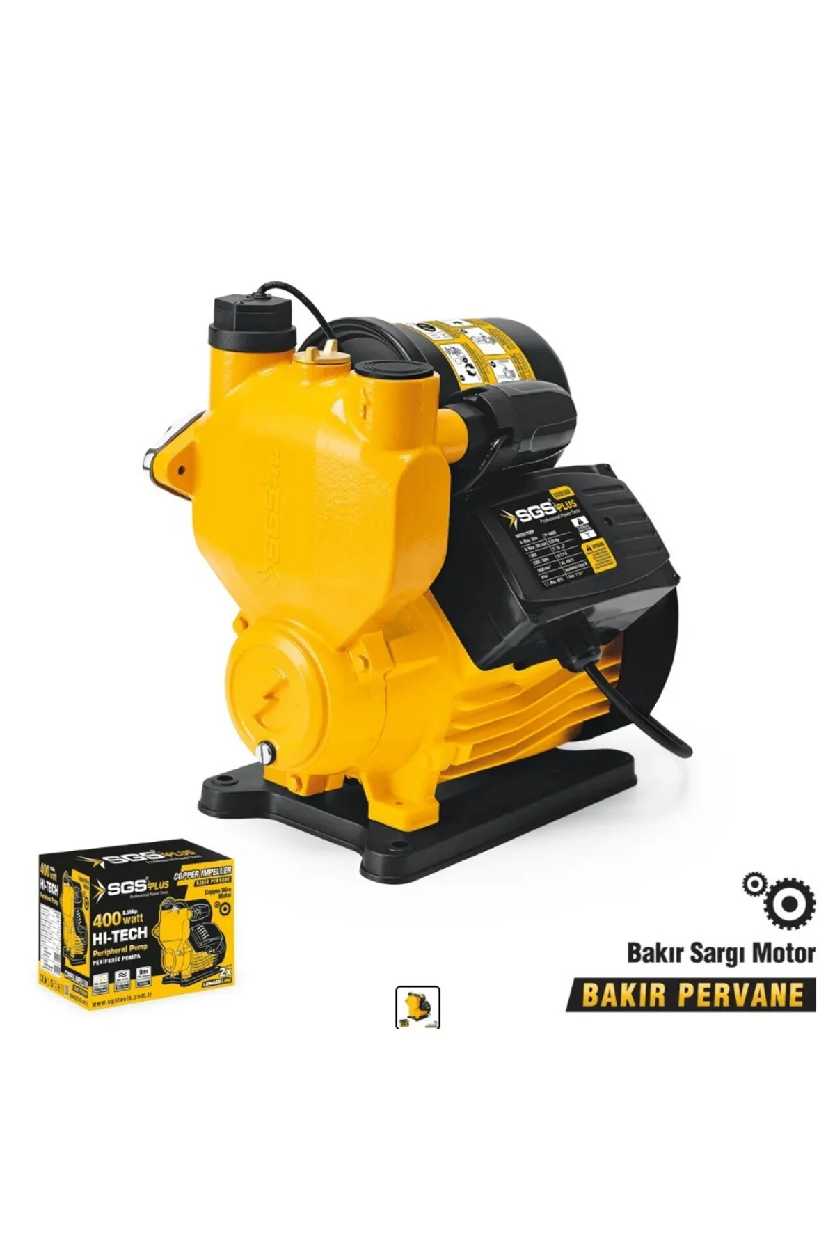 OTOMATİK PERİFERİK SU POMPASI 400 WATT 0.55 HP SGS5382