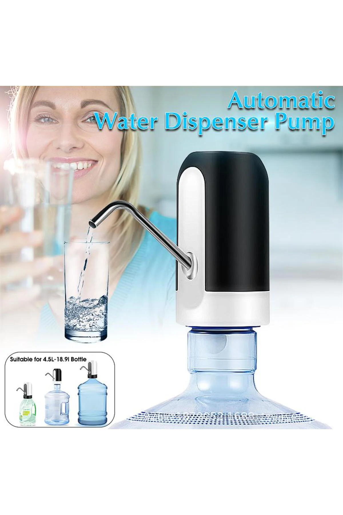 Otomatik Şarjlı Damacana Su Pompası Elektrikli GO50607133290