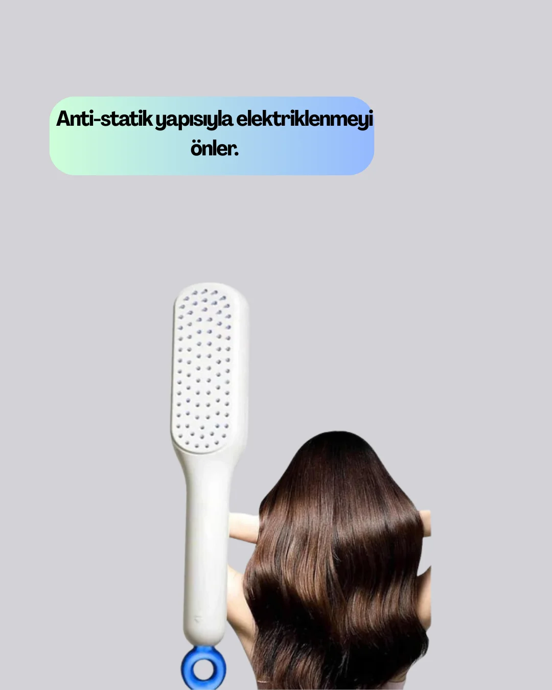 Otomatik Temizlemeli Saç Fırçası – Ergonomik Tasarım, Masaj Etkil