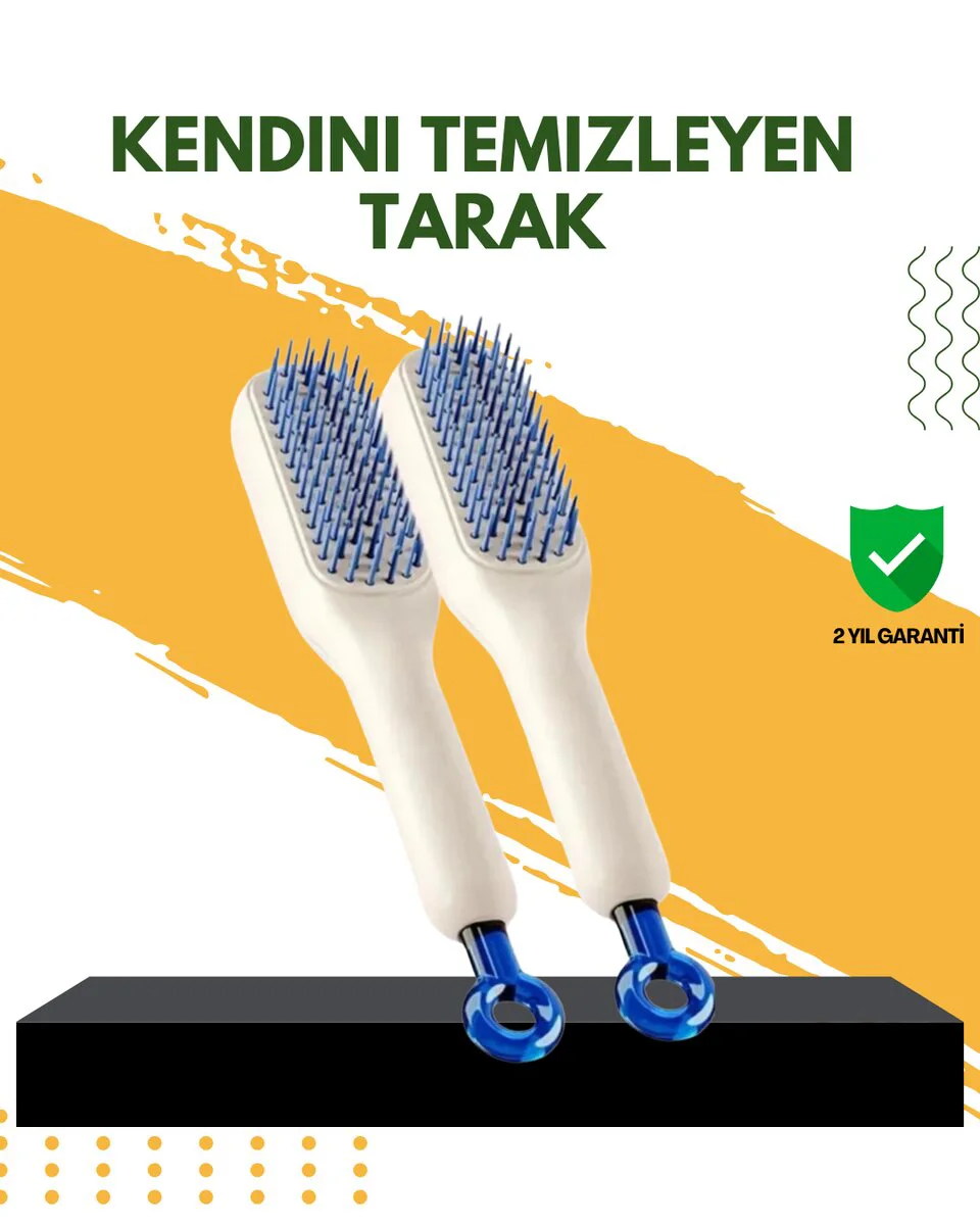 Otomatik Temizlemeli Saç Fırçası – Ergonomik Tasarım Masaj Etkili Elektriklenmeyi Önleyici